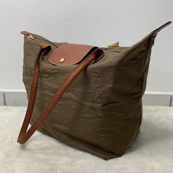 Longchamp Le Pliage Shopping Modele Depose Tote Bag Tan Brown - Picture 2 of 8